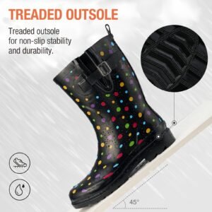 Waterproof HISEA Rubber Rain Boots For Women