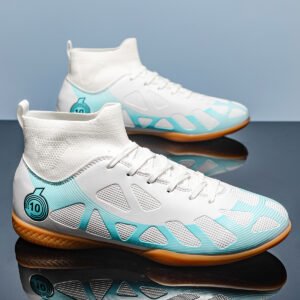 Women's High-Top Flat Soccer Shoes for Indoor Training