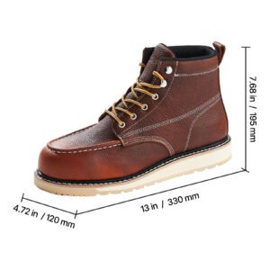 VEVOR Steel Toe Work Boots Waterproof Moc Toe