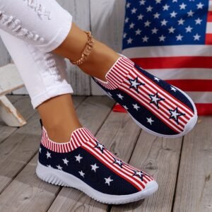 Patriotic Slip-On Running Sneakers