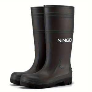 NINGO Men's Steel Toe Waterproof Rubber Boots