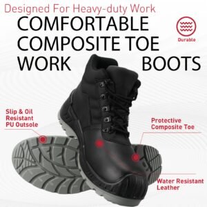 Ultra-Tough Men's Composite Toe Work Boots