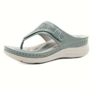 Flip-flops women's fashion round toe wedges Sandals