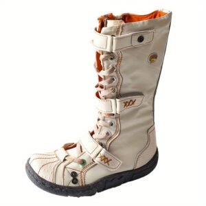 TMA EYES Women's Retro Casual Mid-Calf Snow Boots