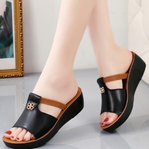 Chic Cut-Out Wedge Sandals