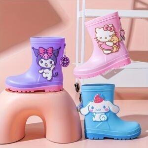 1pc Sanrio Kawaii Ladies Waterproof Rain Boots