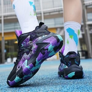 Men's Extra Wide Breathable Mesh Basketball Shoes