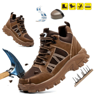 Men's High Top Safety Sneakers - Steel Toe, Lace-Up, Comfortable For All-Season Work